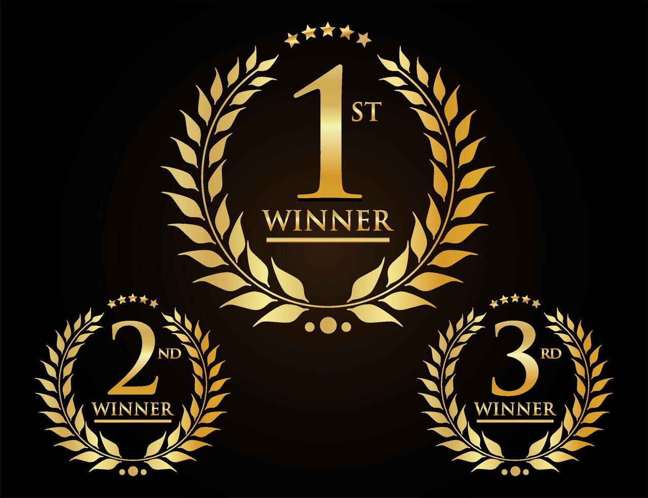 Award winner badge isolated vector illustration