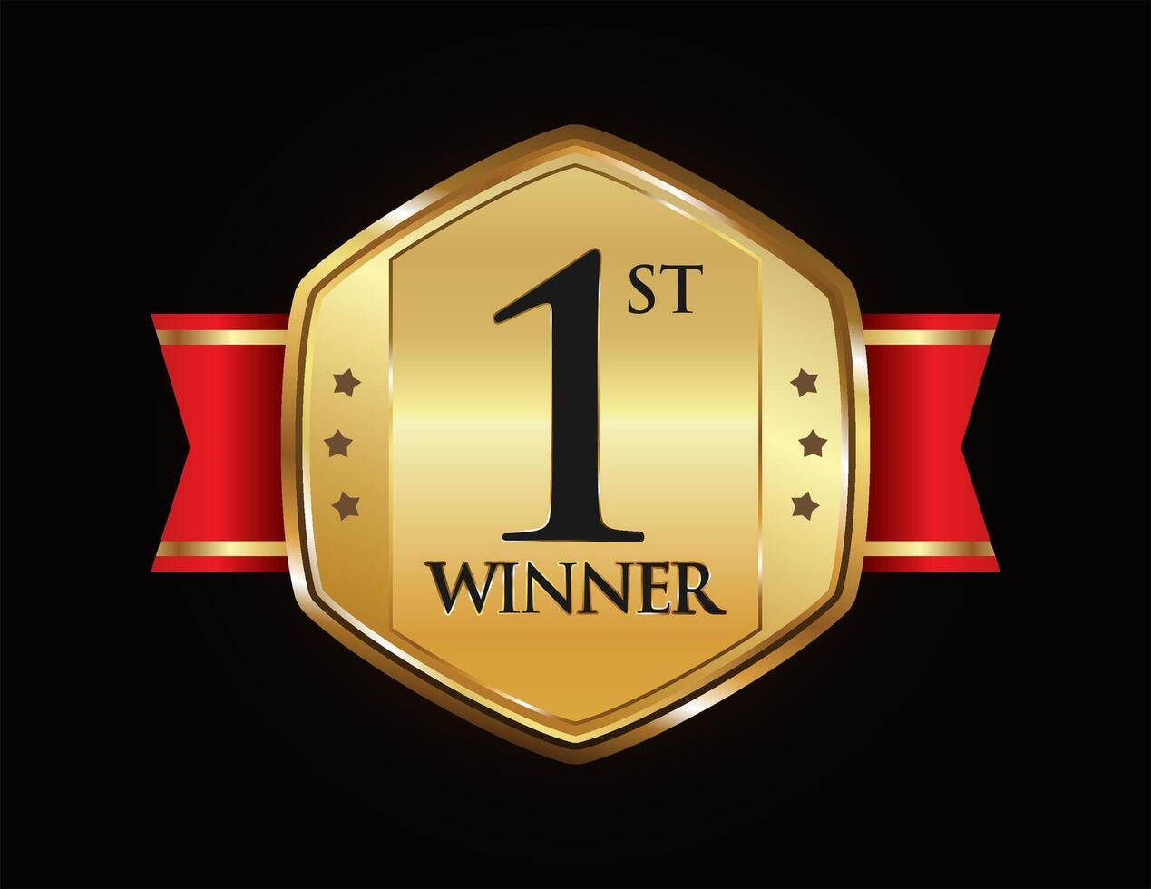 Award winner badge isolated vector illustration