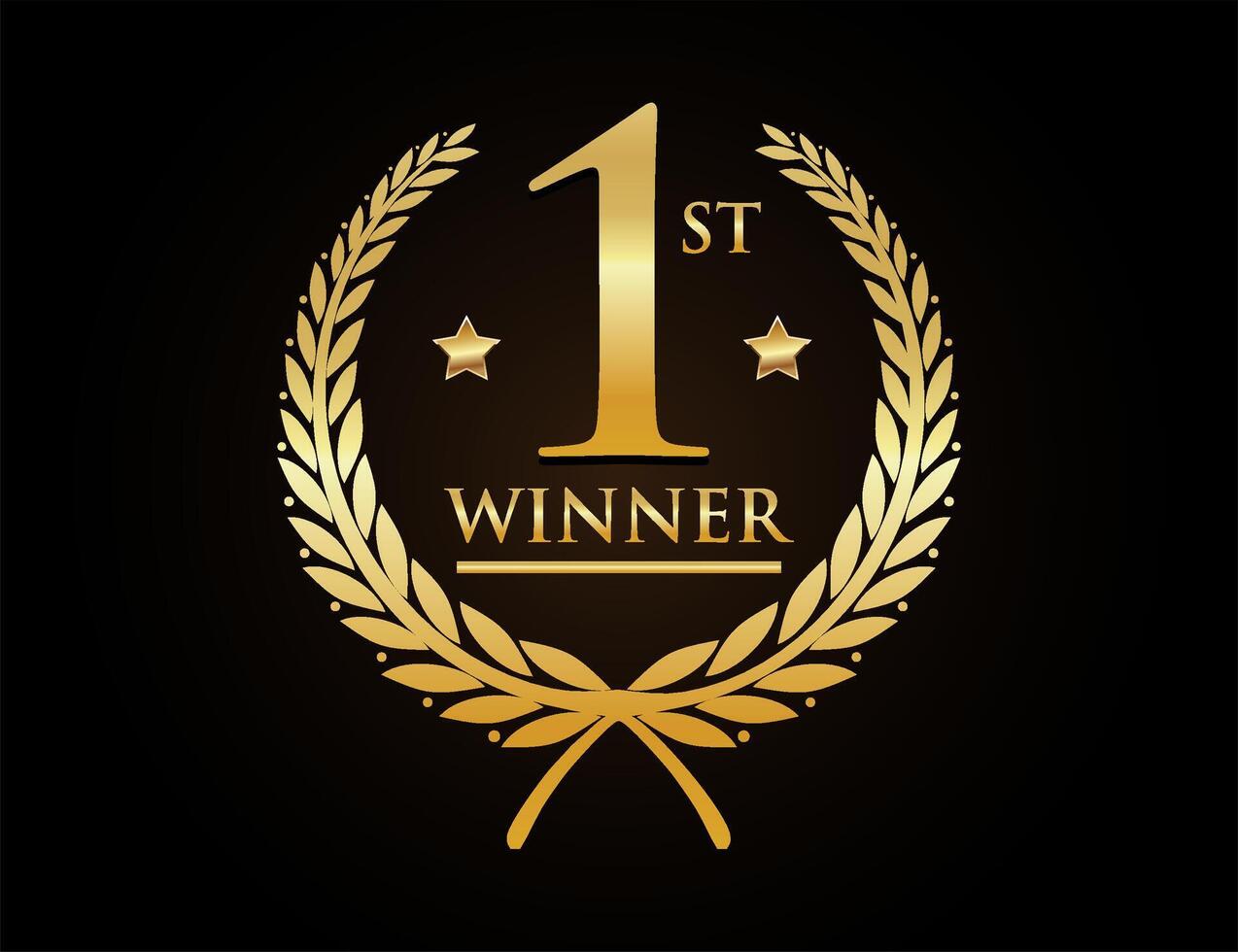 Award winner badge isolated vector illustration