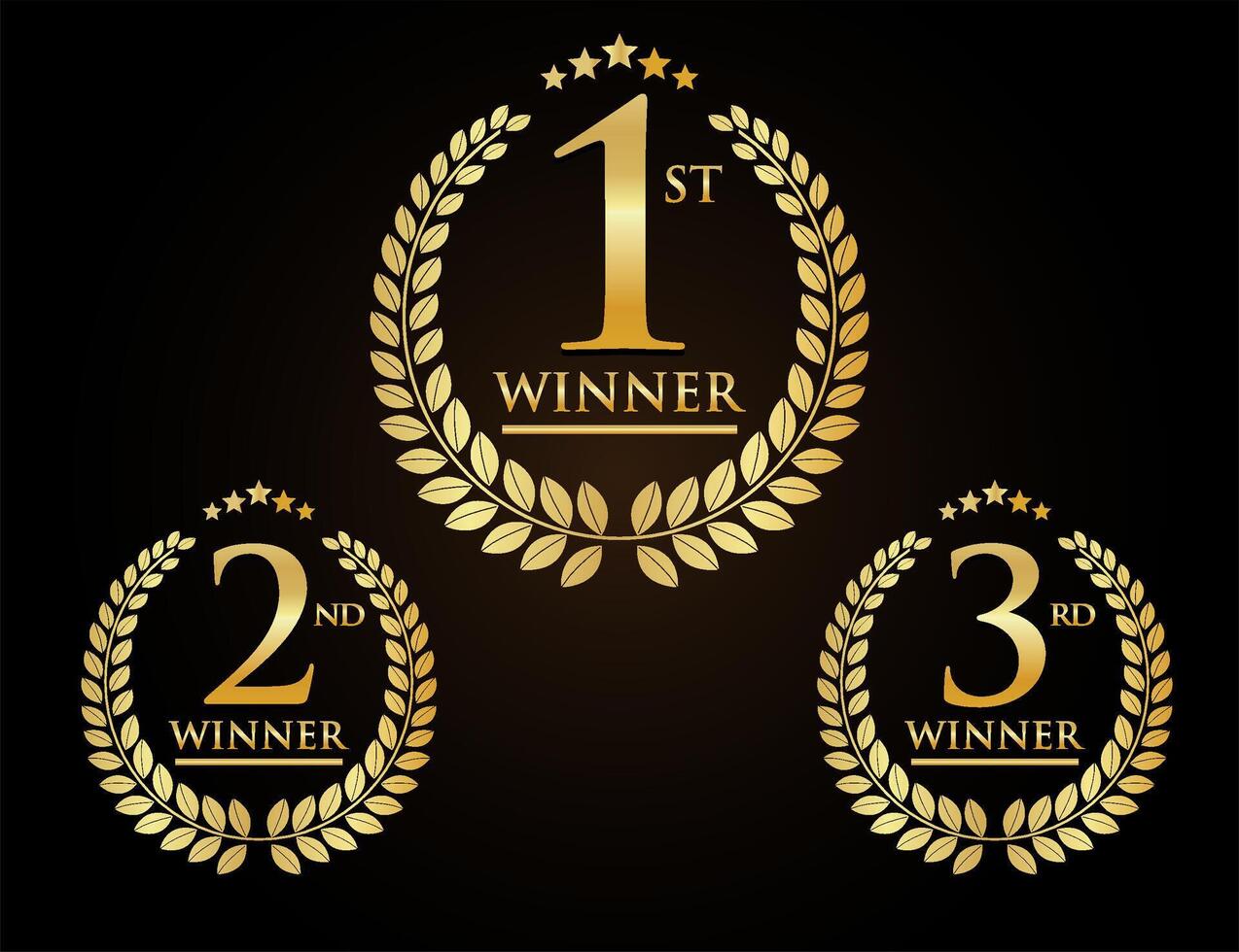 Award winner badge isolated vector illustration