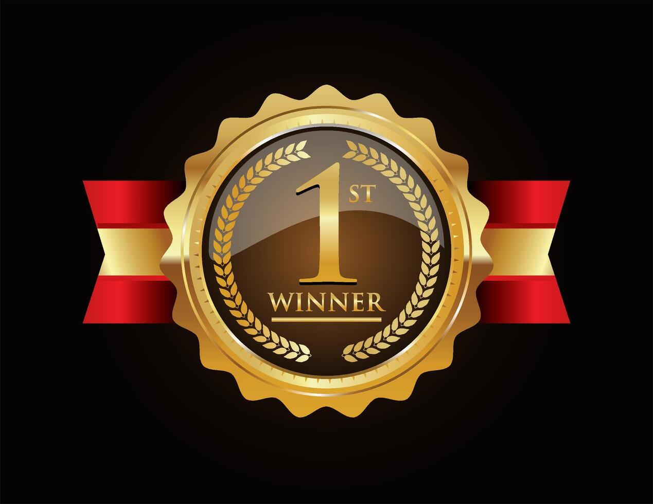 Award winner badge isolated vector illustration