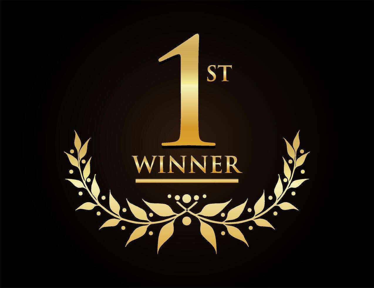 Award winner badge isolated vector illustration