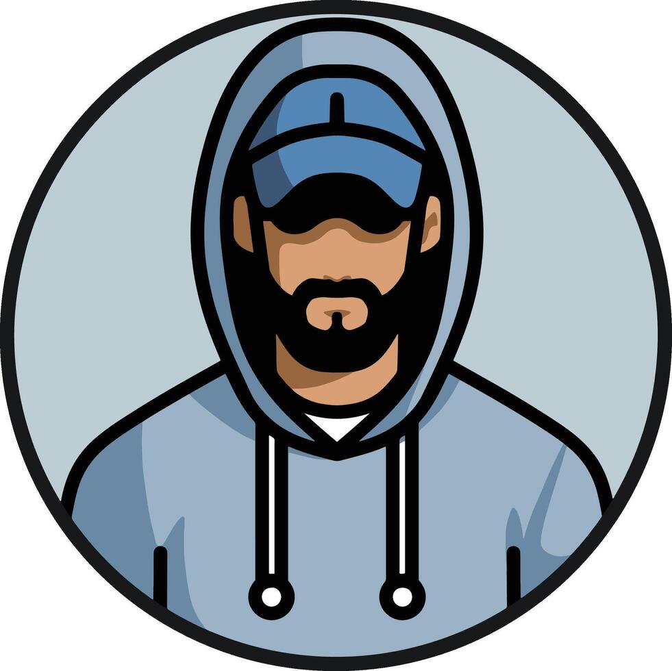 Hoodie man vector illustration
