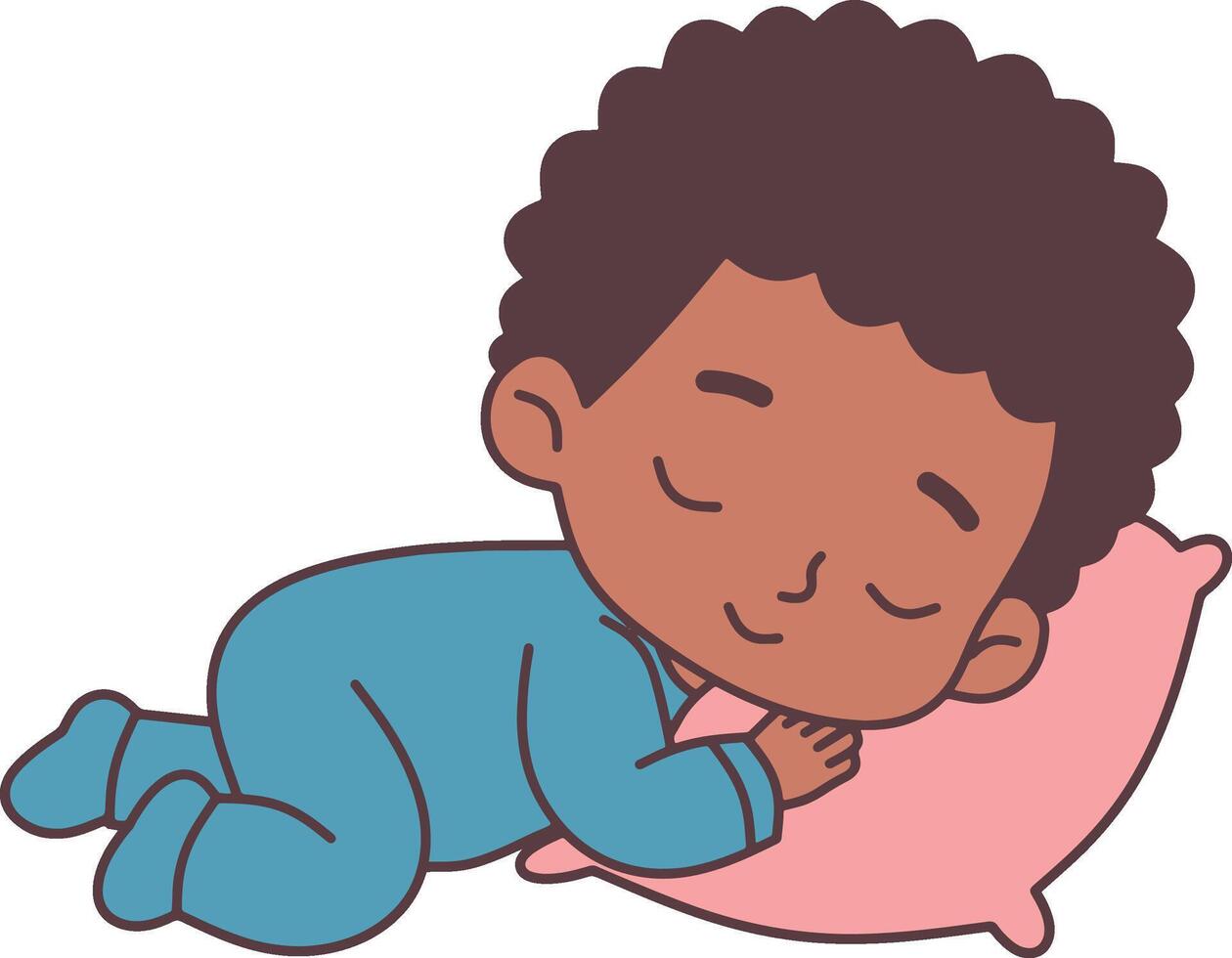 little kid sleeping cartoon vector