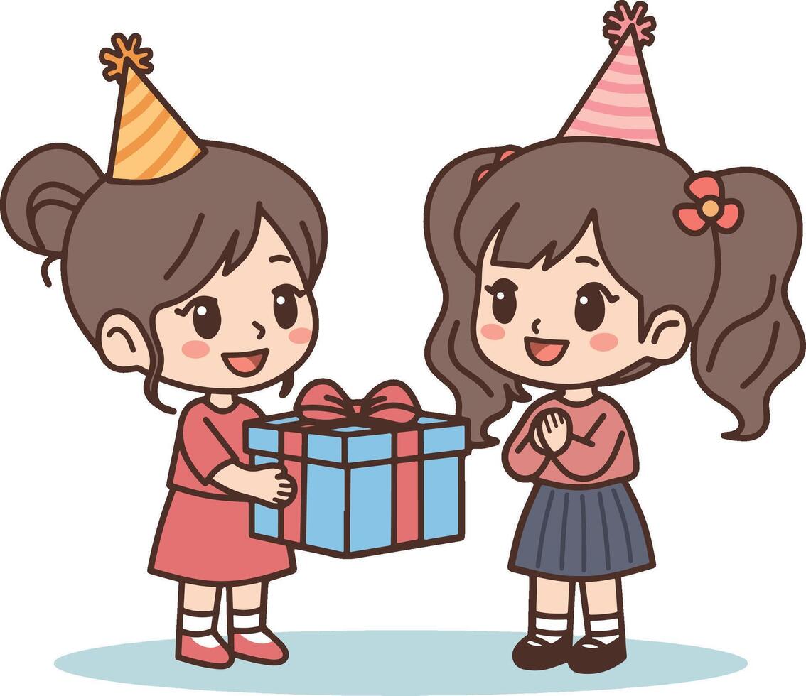 little kid birthday cartoon vector