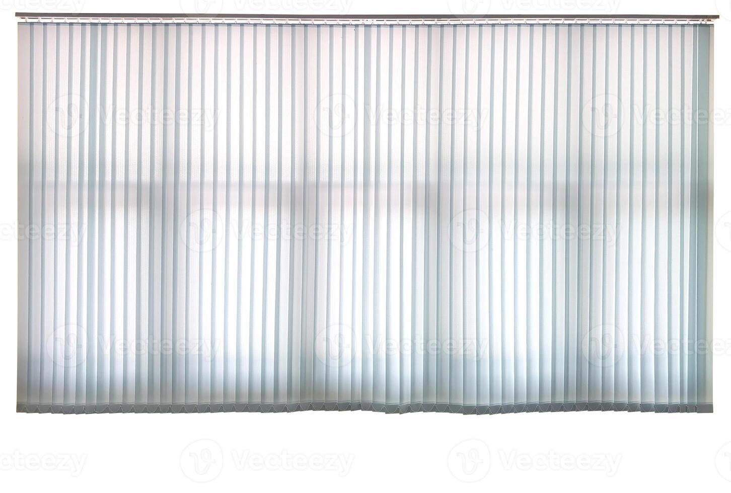 Office window curtains block sunlight Isolated on a white background photo