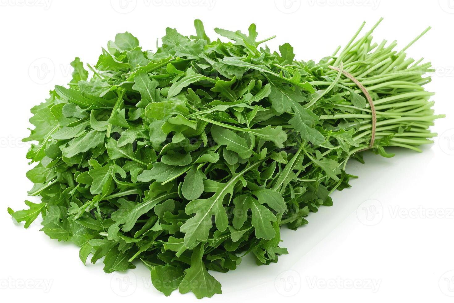 AI generated Arugula isolated kitchen table professional advertising food photography photo