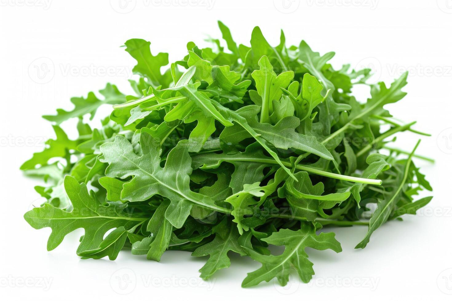 AI generated Arugula isolated kitchen table professional advertising food photography photo