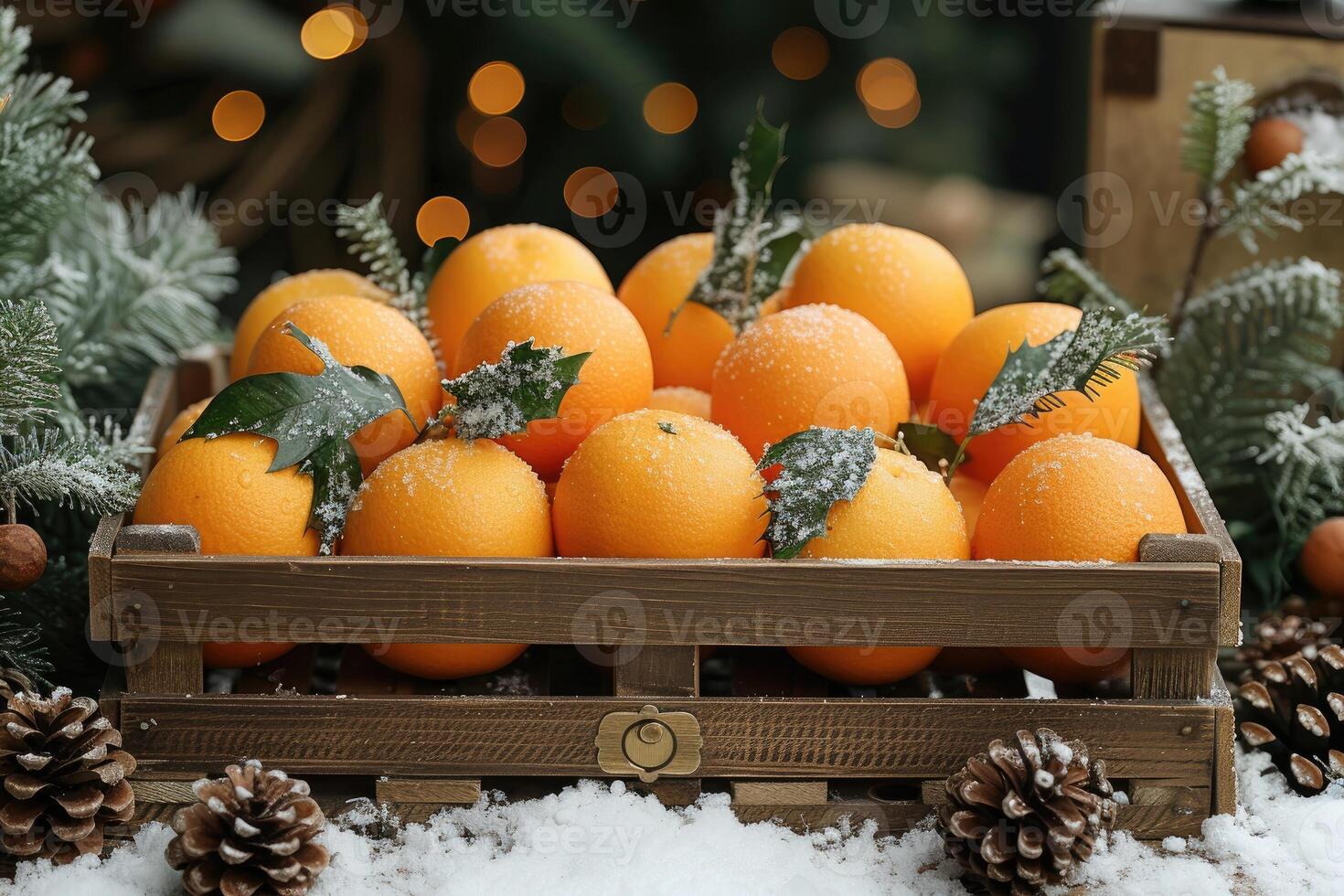 ai generado Fresco frutas regalo caja profesional publicidad comida fotografía foto