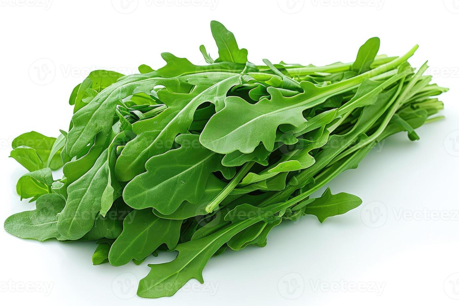 AI generated Arugula isolated kitchen table professional advertising food photography photo
