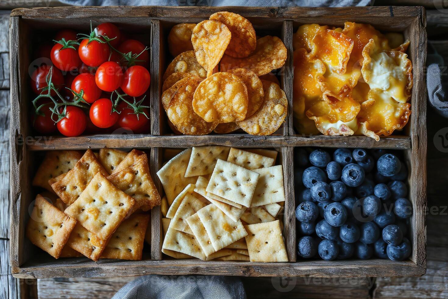 ai generado meriendas en un envase profesional publicidad comida fotografía foto