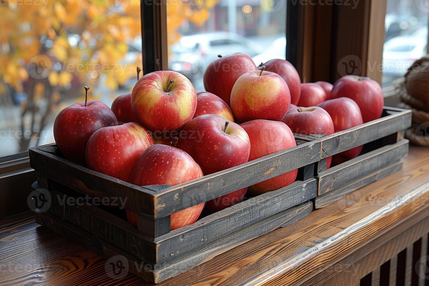 AI generated Fresh fruits gift box professional advertising food photography photo