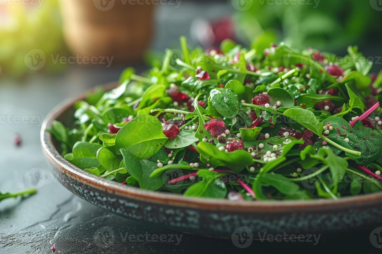 AI generated food on the kitchen table to post on social media professional advertising food photography photo