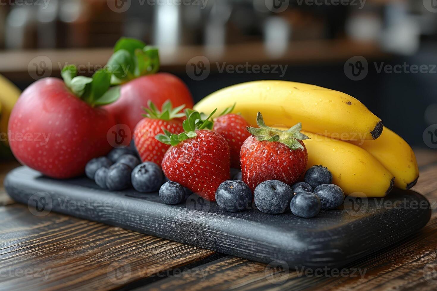 ai generado Fresco frutas en el mesa profesional publicidad comida fotografía foto