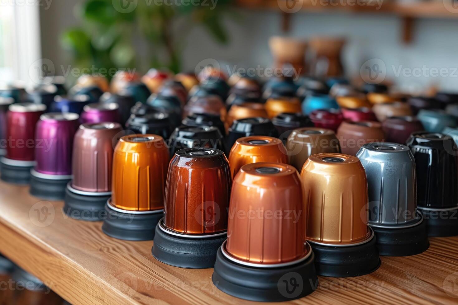 AI generated coffee pods on kitchen counter professional advertising food photography photo