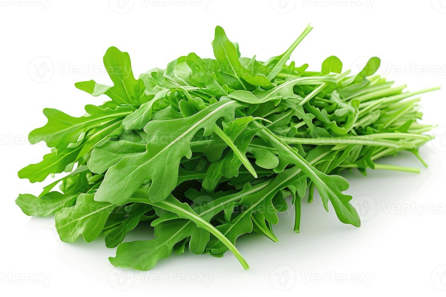 AI generated Arugula isolated kitchen table professional advertising food photography photo