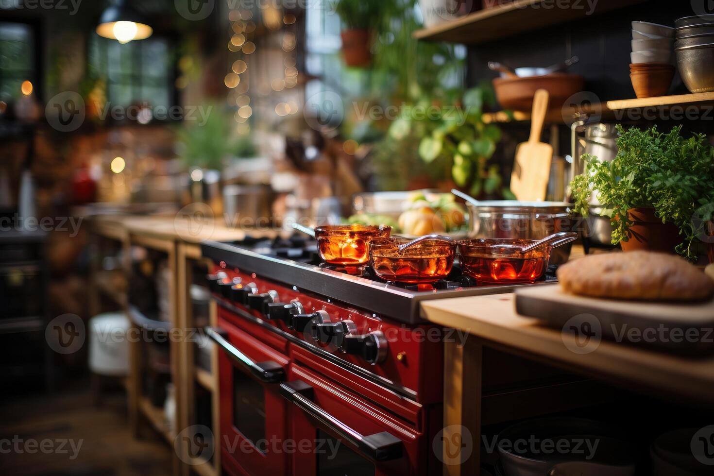 AI generated daily activity in the kitchen professional advertising food photography photo