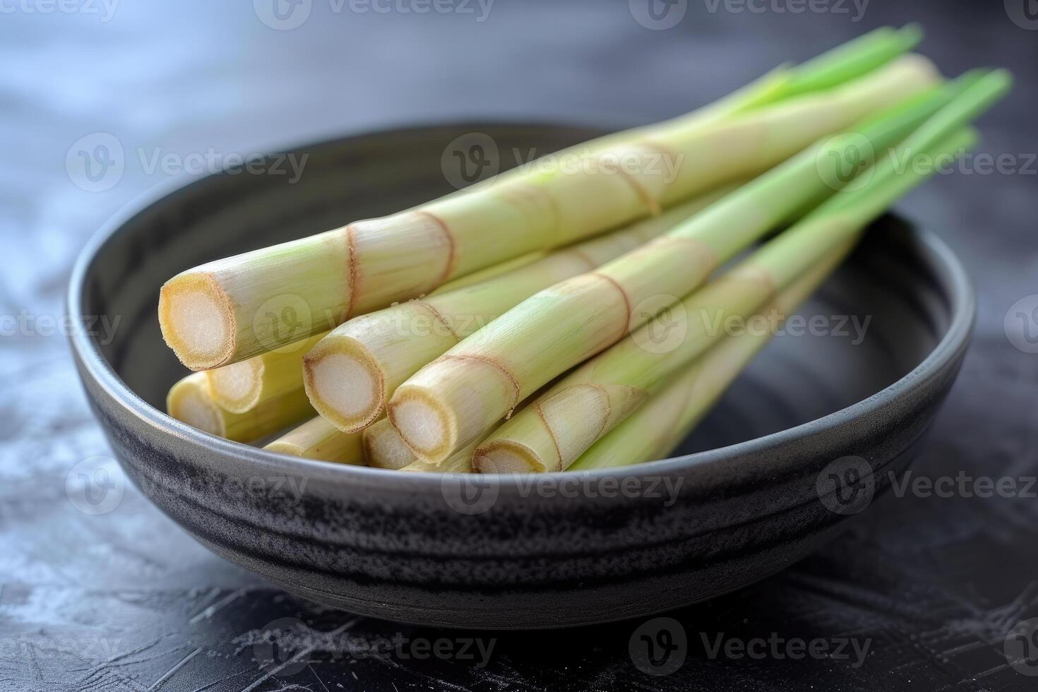 AI generated lemongrass isolated kitchen table professional advertising food photography photo