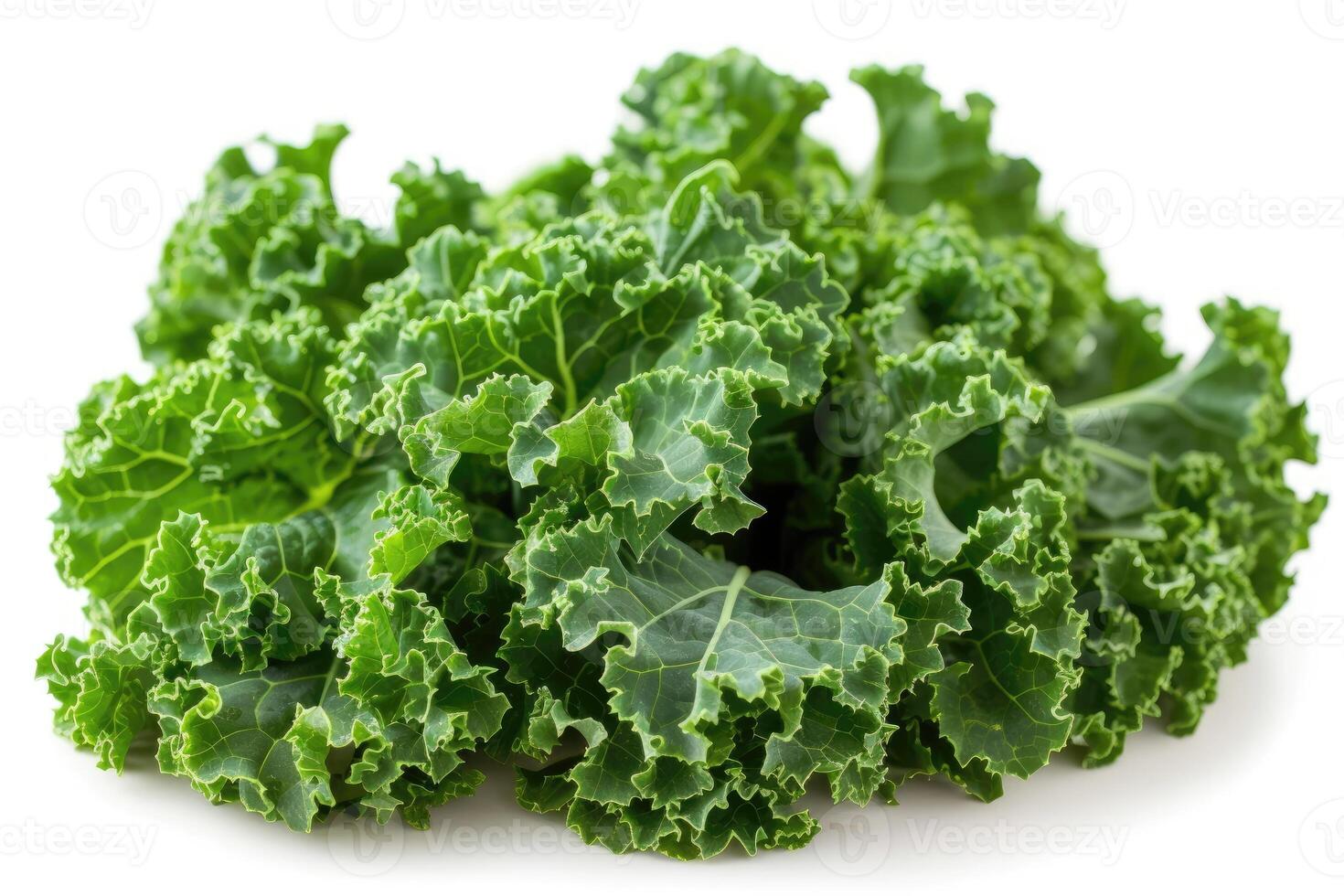 AI generated kale isolated kitchen table professional advertising food photography photo
