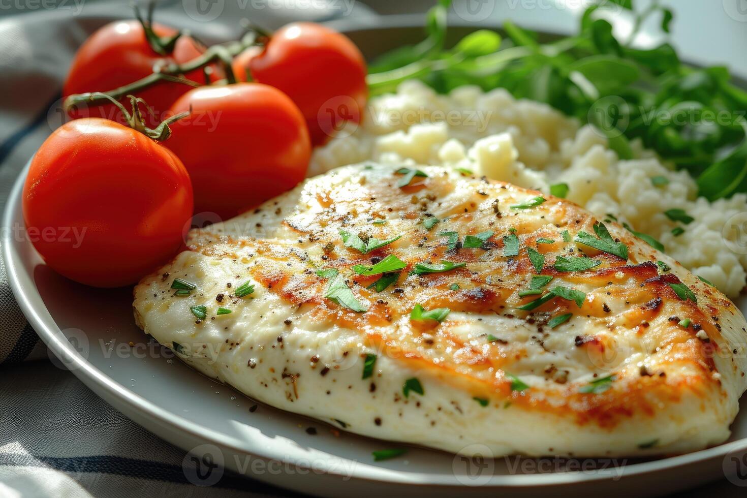 AI generated food on the kitchen table to post on social media professional advertising food photography photo