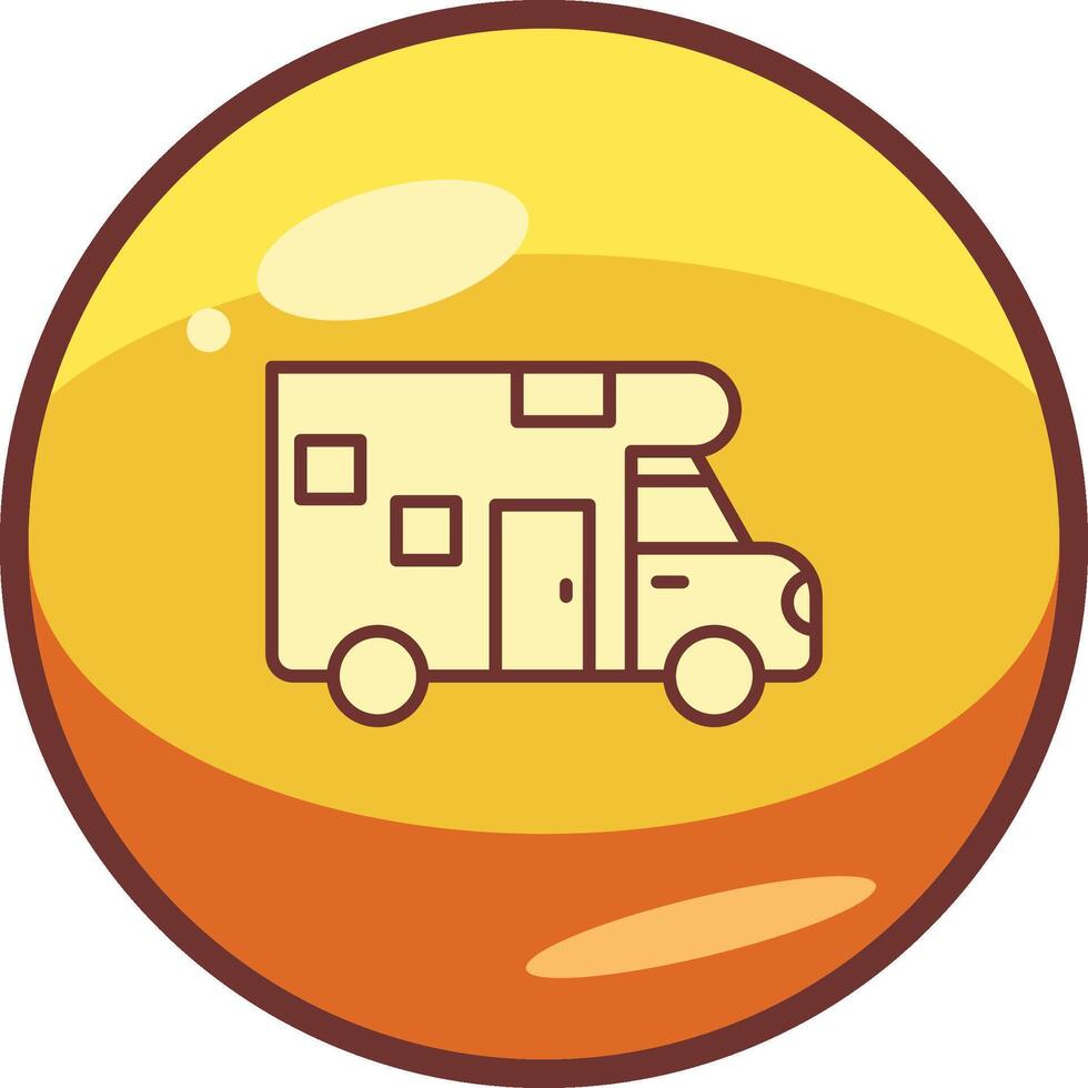 Camper Van Vector Icon