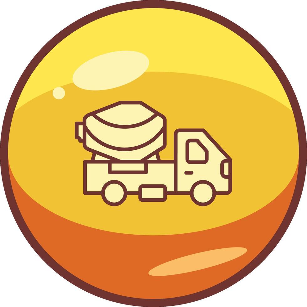 Cement Truck Vector Icon