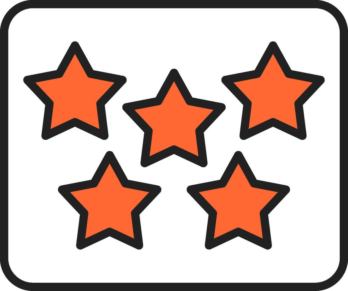 Five Star Vector Icon