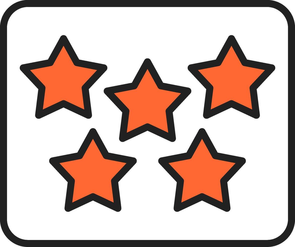 Five Star Vector Icon