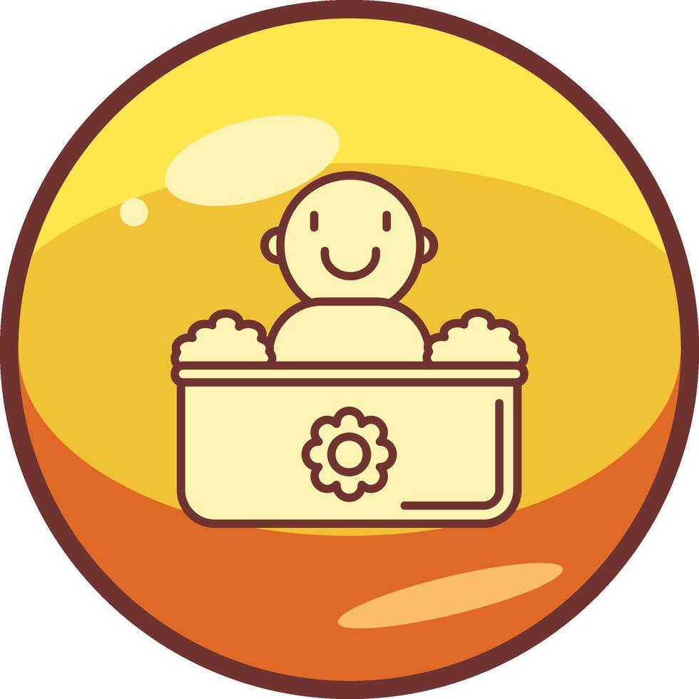 Baby Bath Vector Icon