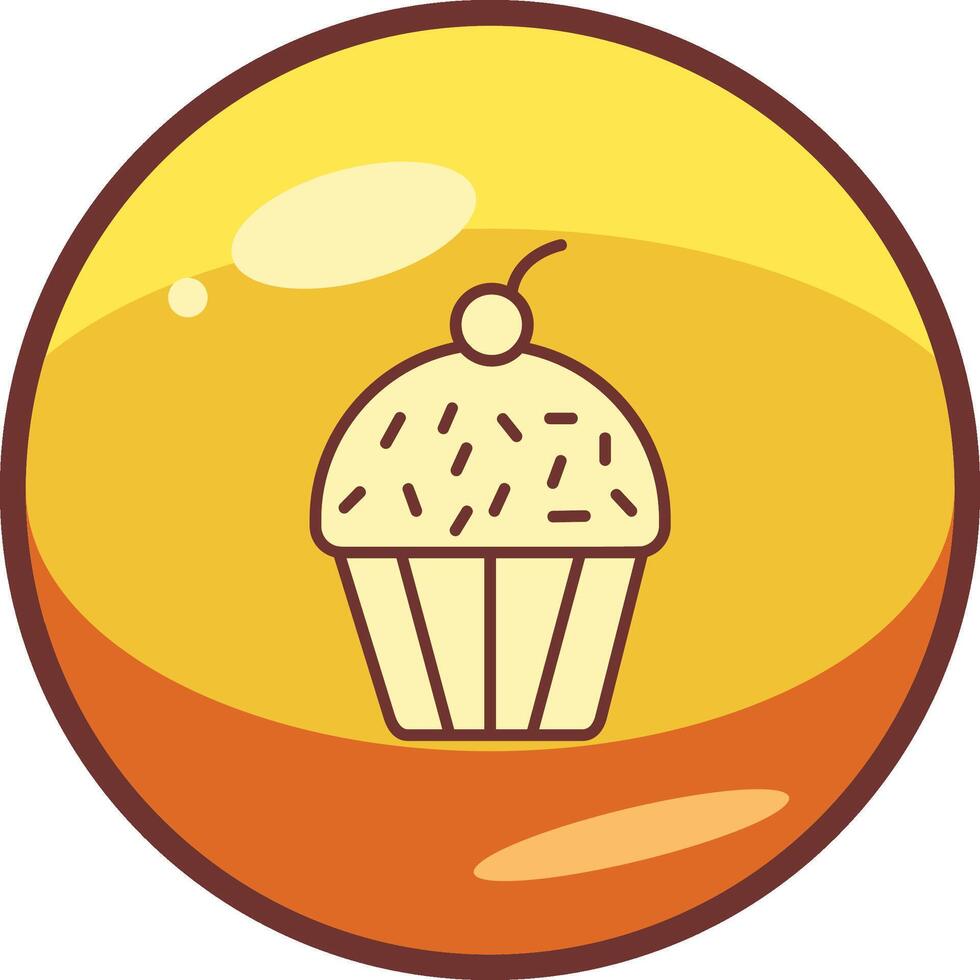 icono de vector de cupcake