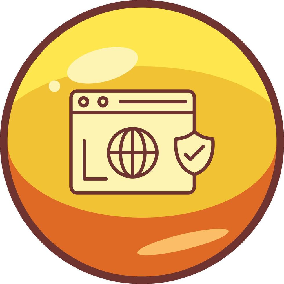 Secure  Browser Vector Icon