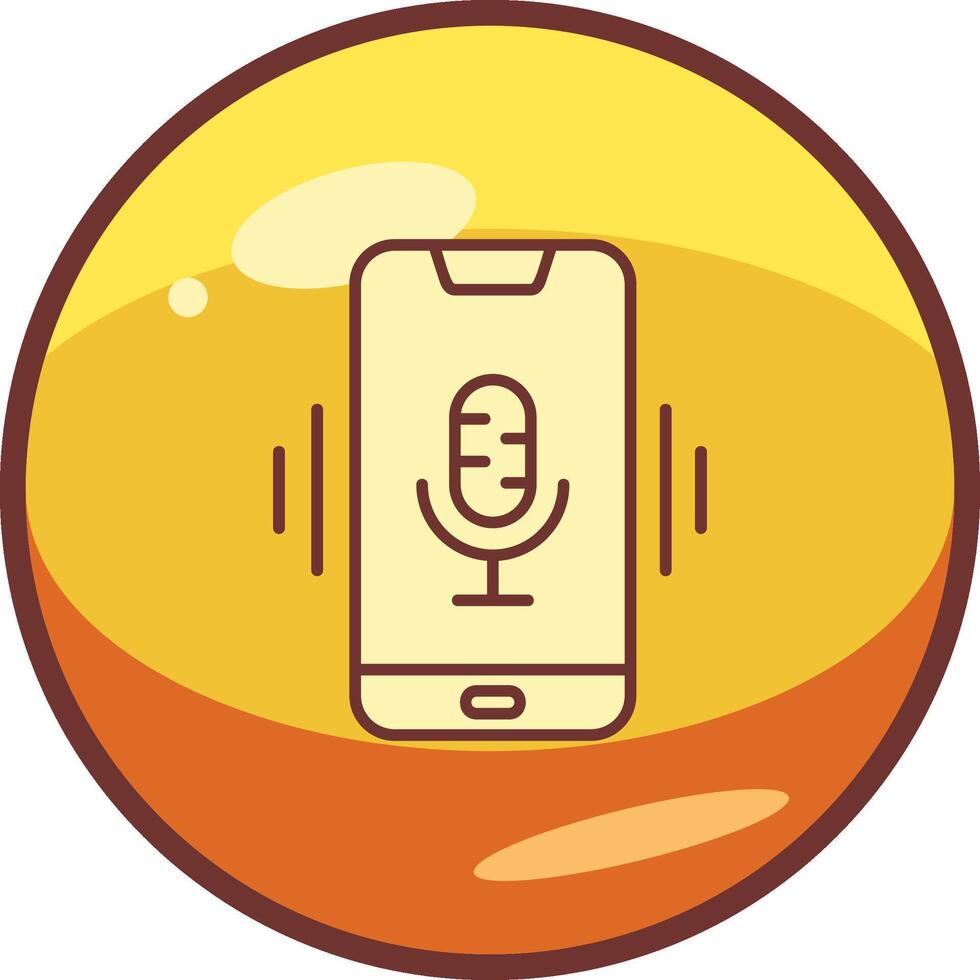 Mobile Voice Assistant Vector Icon