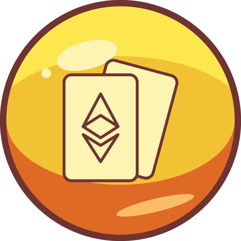 Ethereum Cards Vector Icon