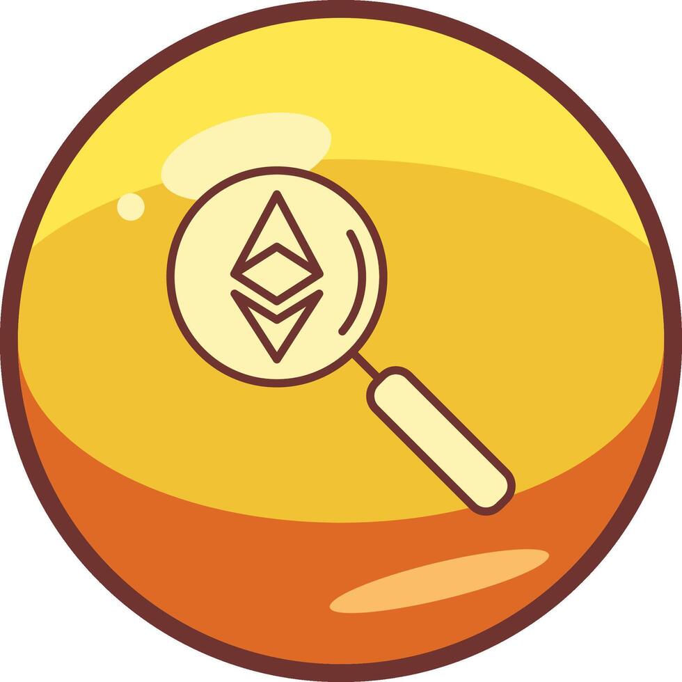 Ethereum Search Vector Icon