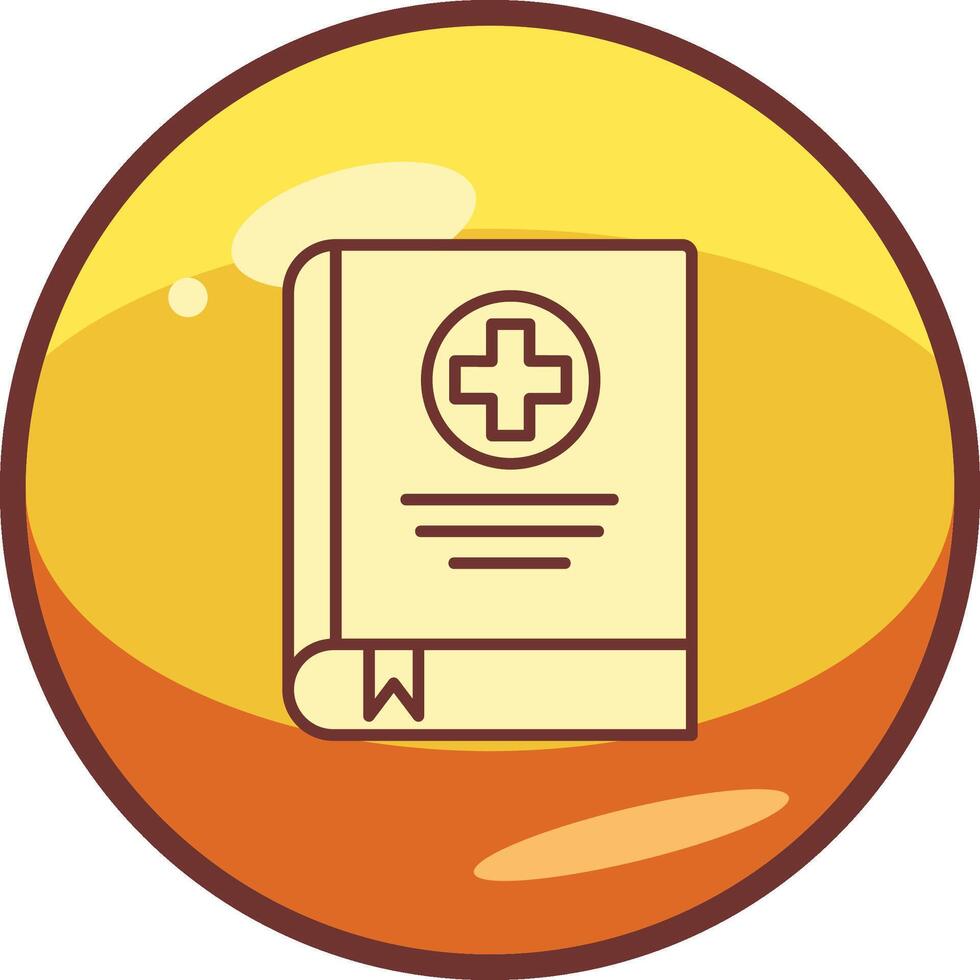 icono de vector de libro médico