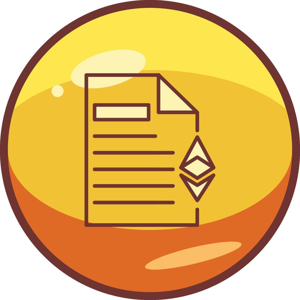 Ethereum Document Vector Icon