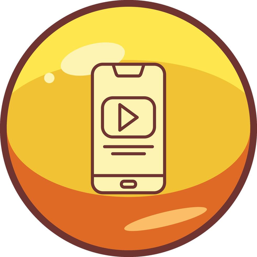 reproducir icono de vector de video