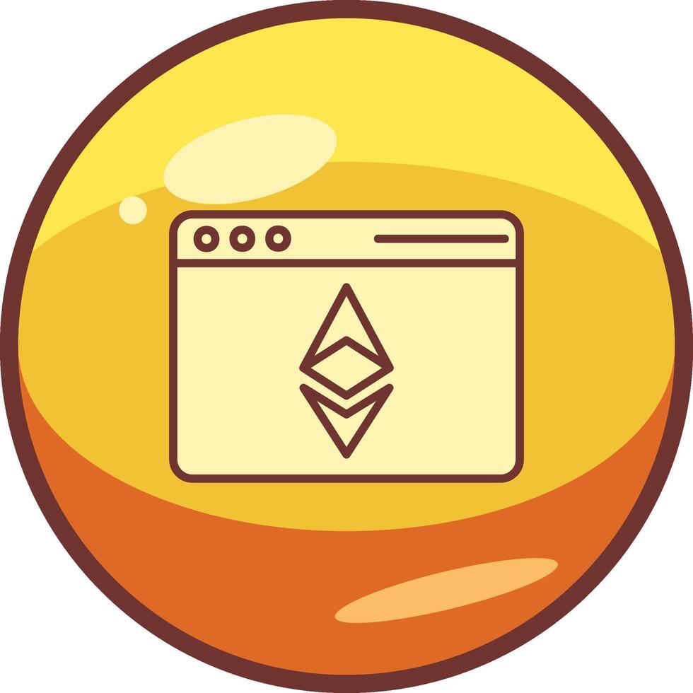 ethereum navegador vector icono