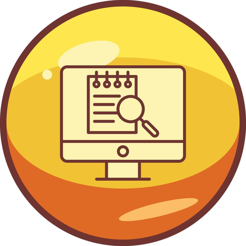 File Search Computer Vector Icon