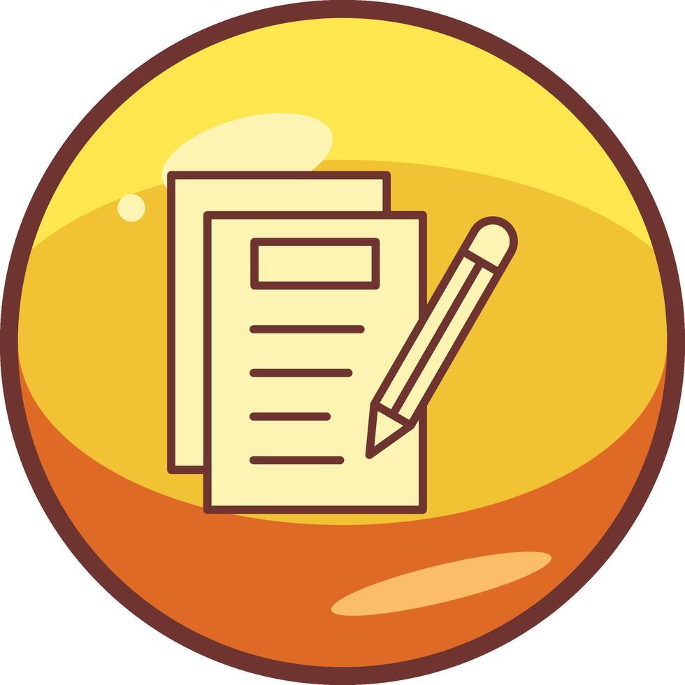 Notes Writing Vector Icon