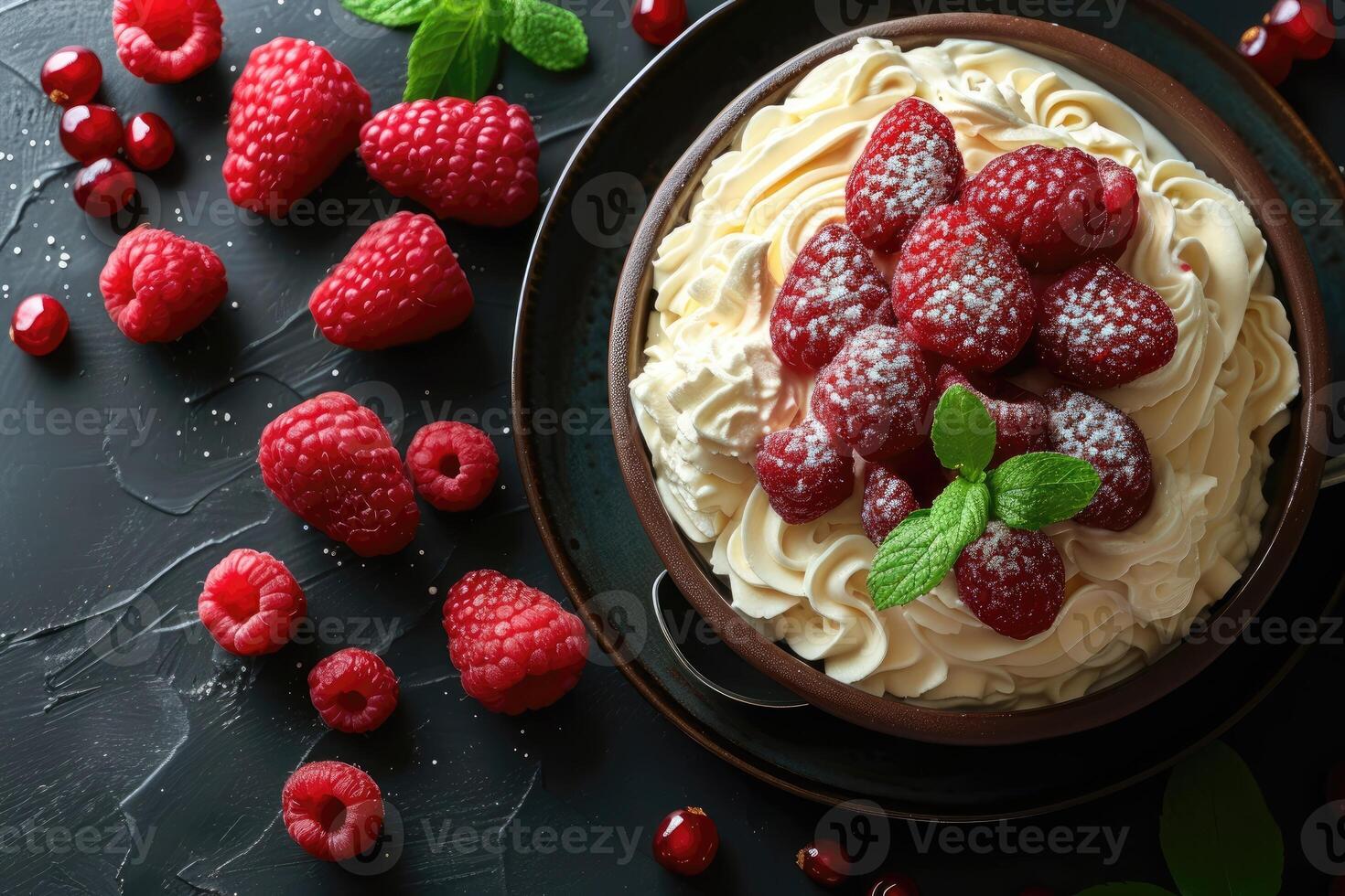AI generated breakfast superfood healthy yogurt professional advertising food photography photo