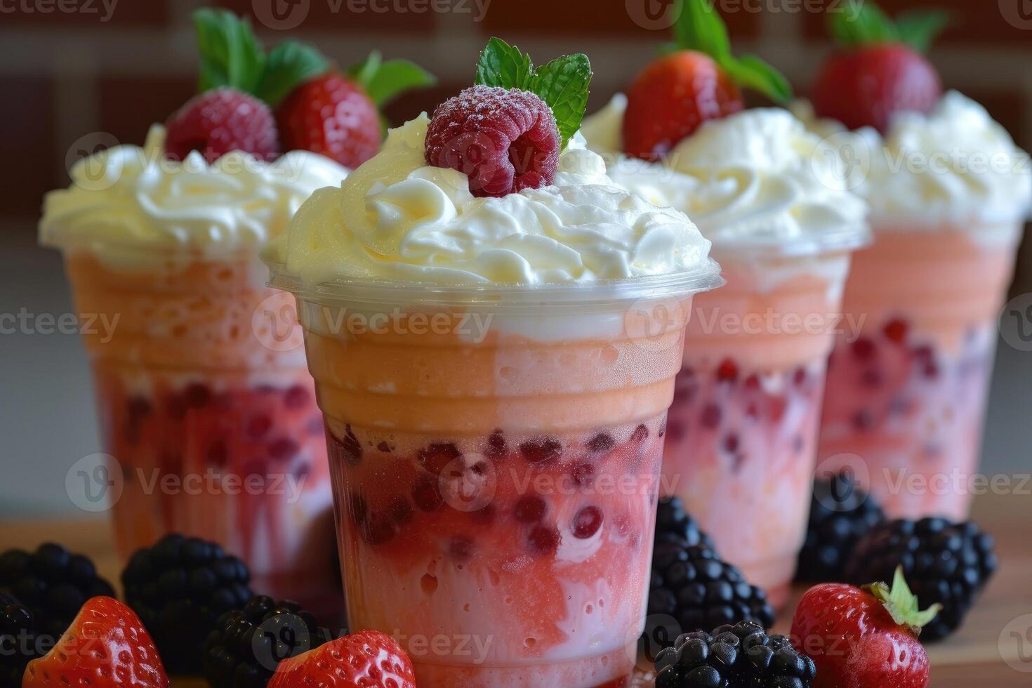 AI generated breakfast superfood healthy yogurt professional advertising food photography photo