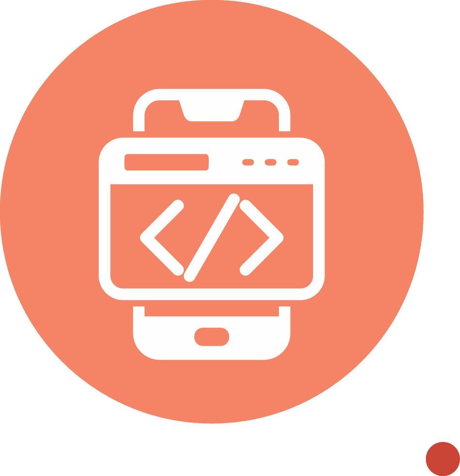 Smartphone Coding Vector Icon