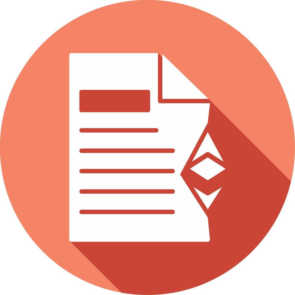 Ethereum Document Vector Icon