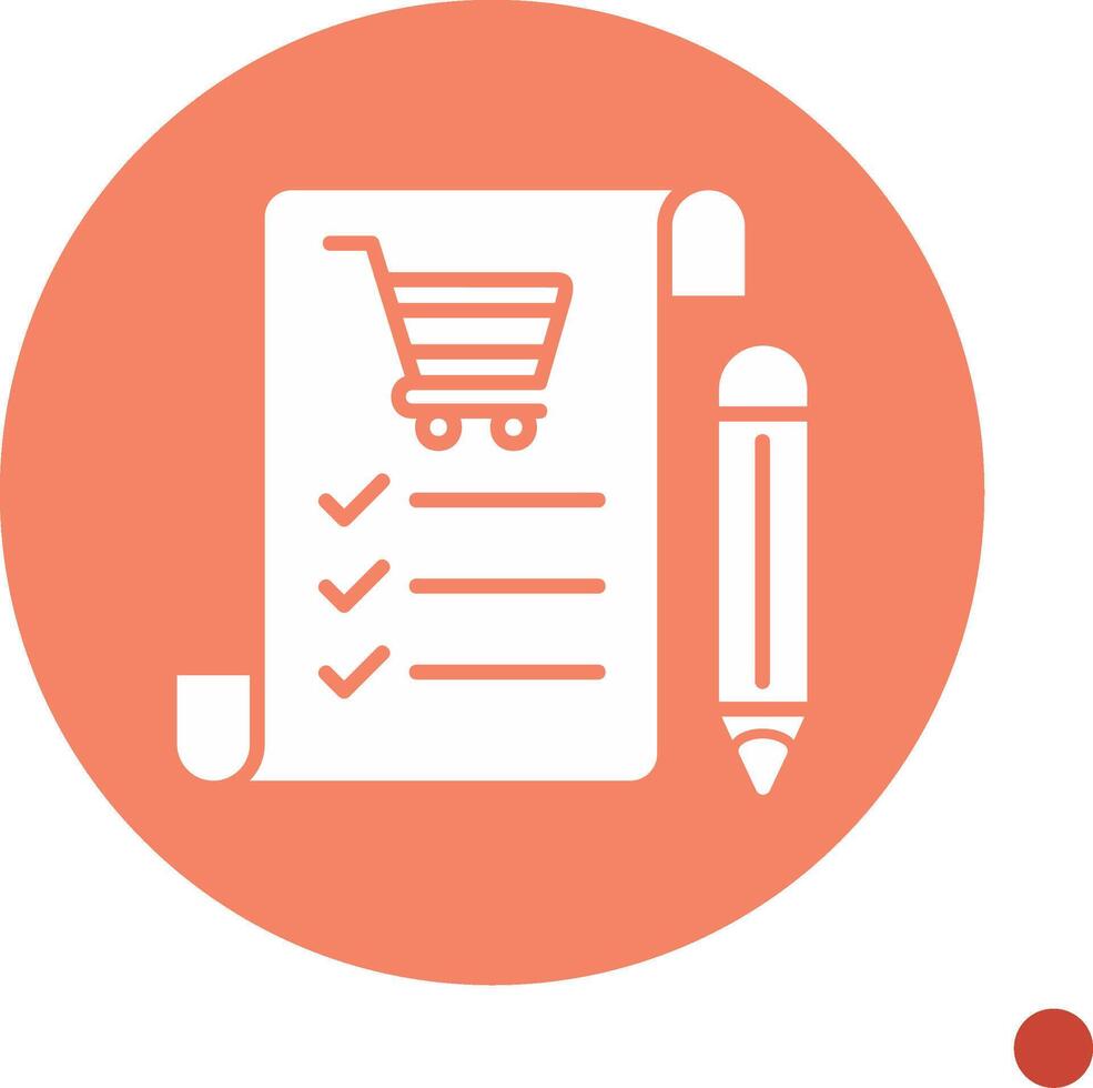 Shopping List Vector Icon