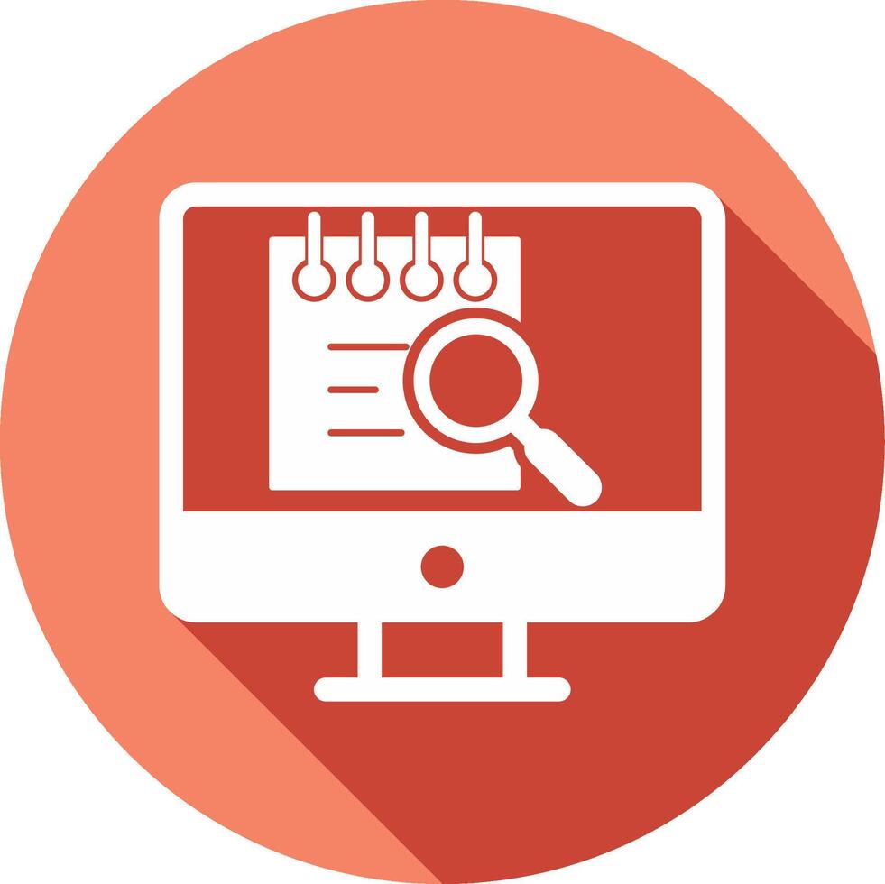 File Search Computer Vector Icon