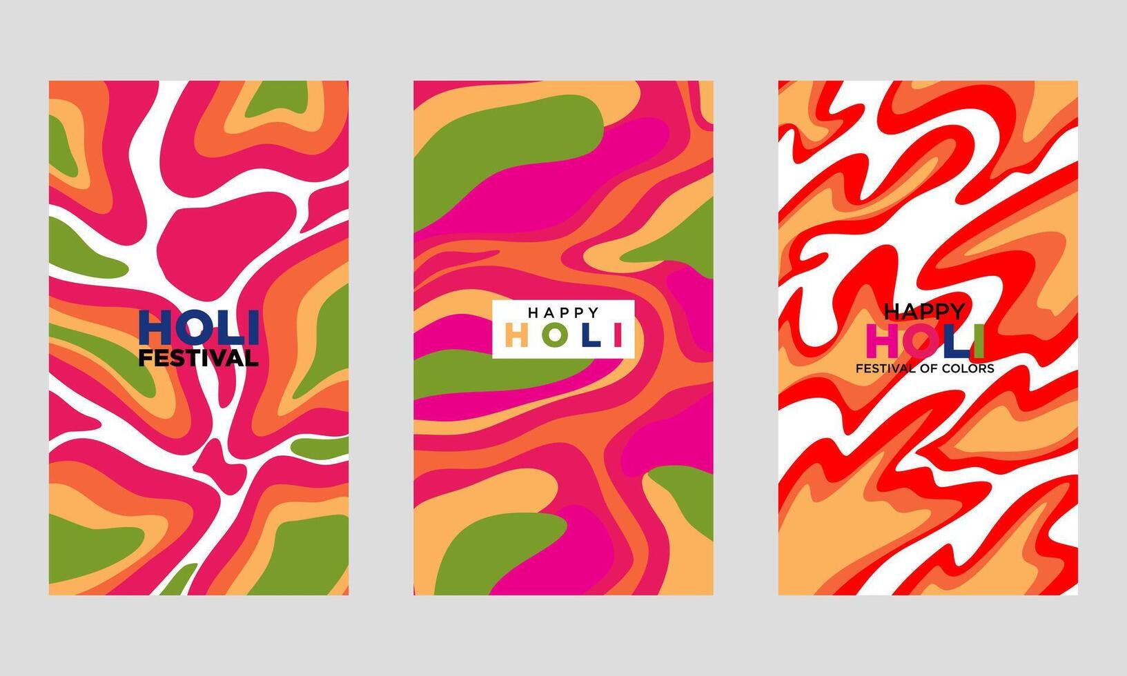 Holi festival social media post Template Collection. for cover, flyer, social media. vector illustration