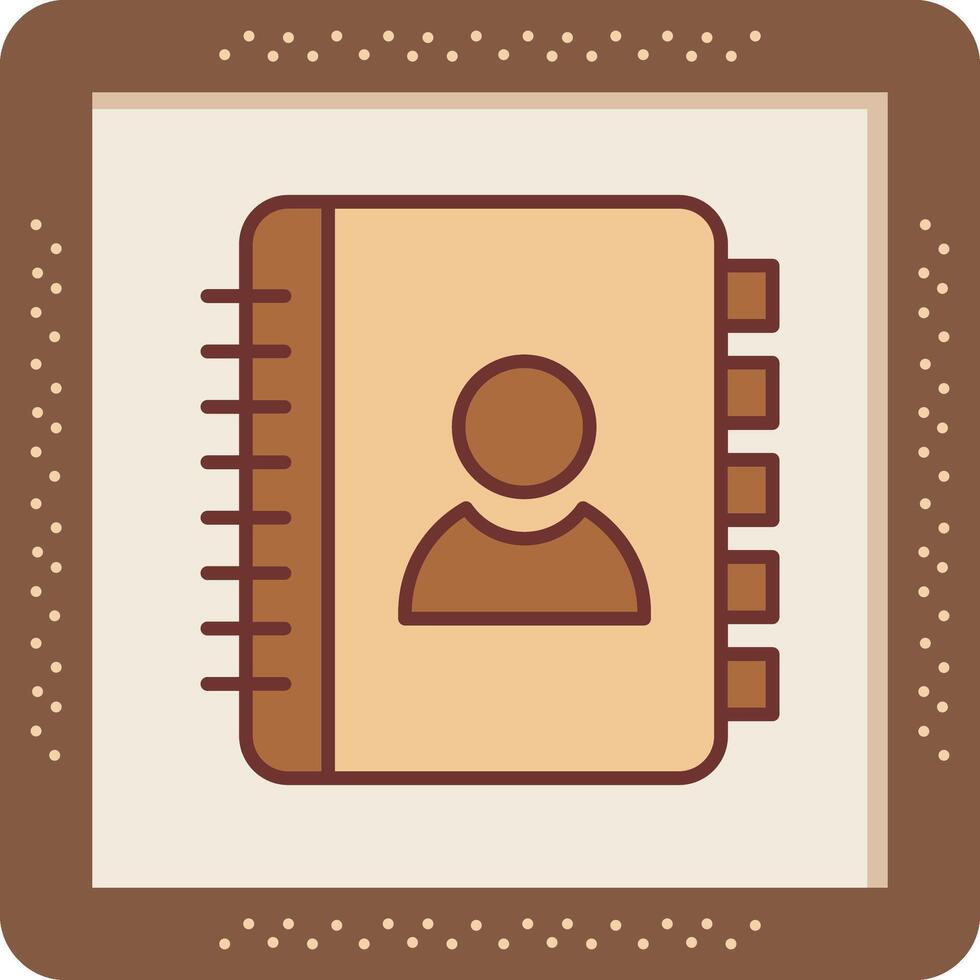 Contact Book Vector Icon