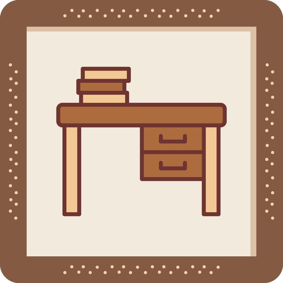 trabajo escritorio vector icono