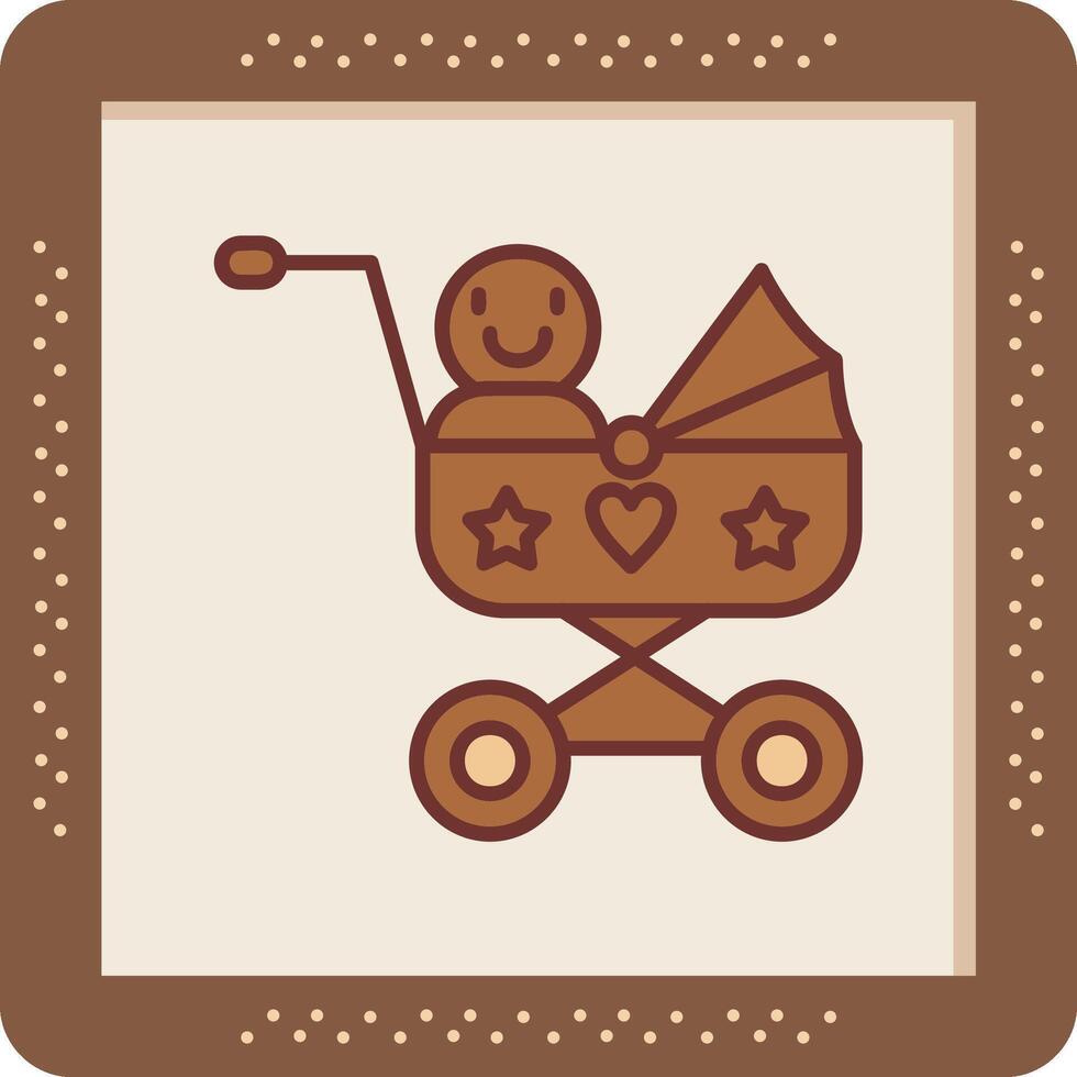 bebé carro vector icono